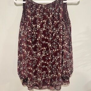 Womens floral long sleeve blouse